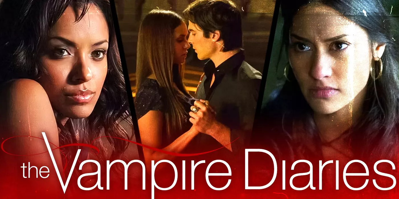 Bonnie, Elena, Damon y Qetsiyah de The Vampire Diaries