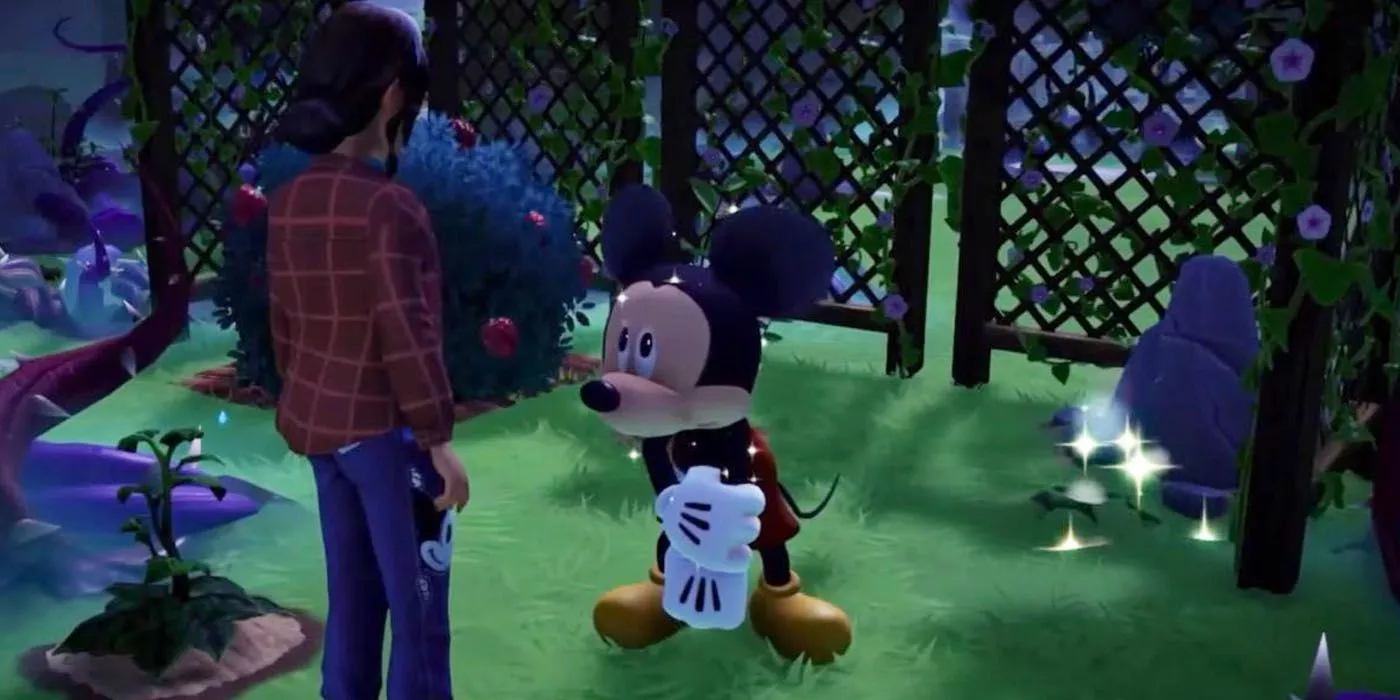 Player talking to Mickey in Disney Dreamlight Valley