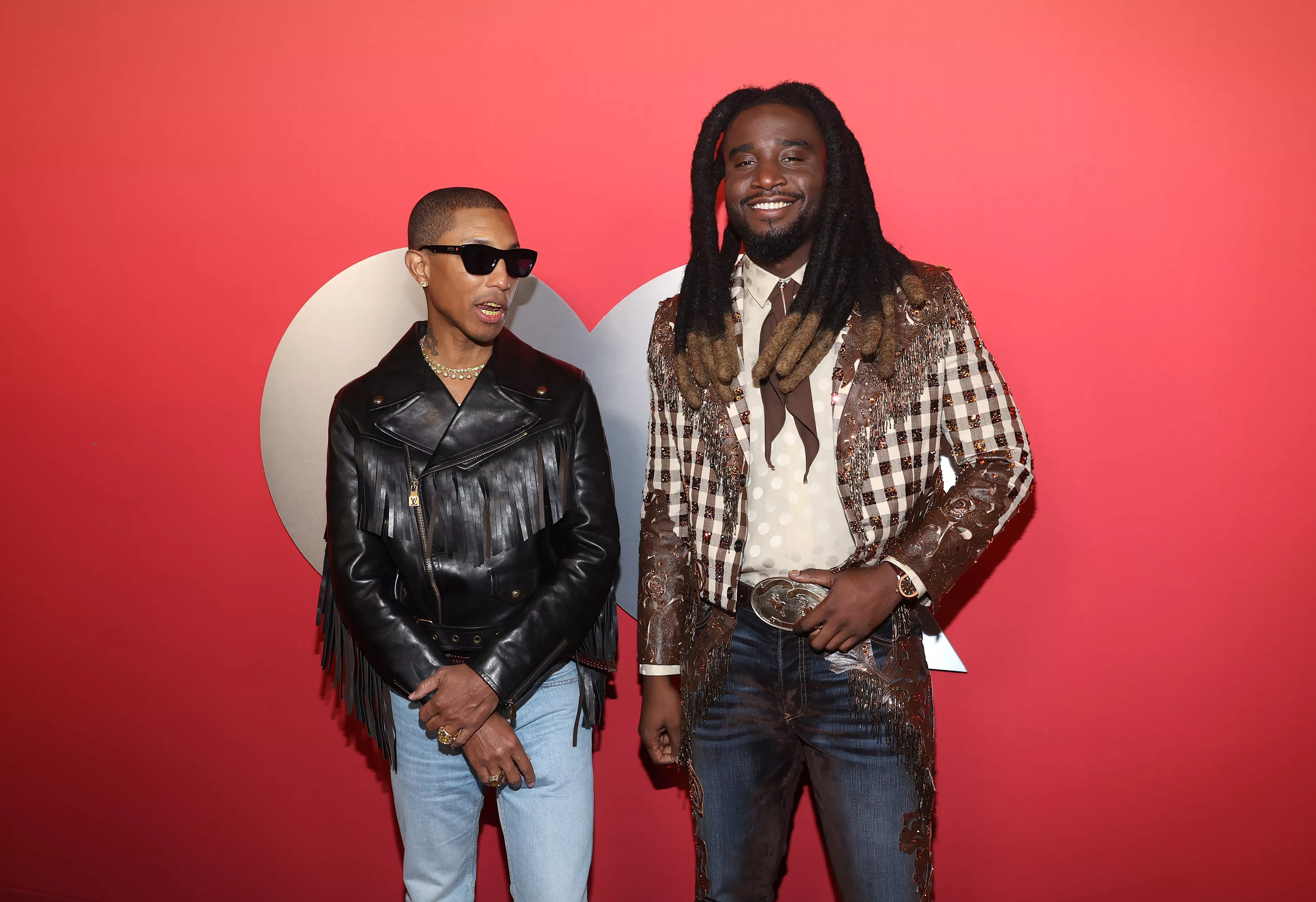 Pharrell Williams, Shaboozey at the 2024 GQ Men Of The Year Party at Bar Marmont on November 14, 2024 in Los Angeles, California.