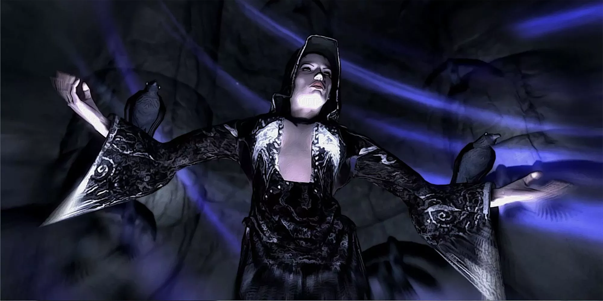 Nocturnal reveals herself in The Elder Scrolls V: Skyrim.