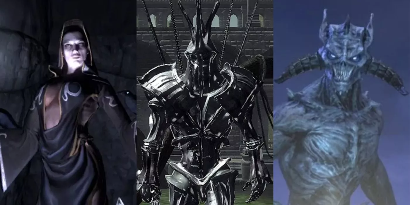 Nocturnal, Jyggalag, and Molag Bal, all Daedric Princes from The Elder Scrolls franchise