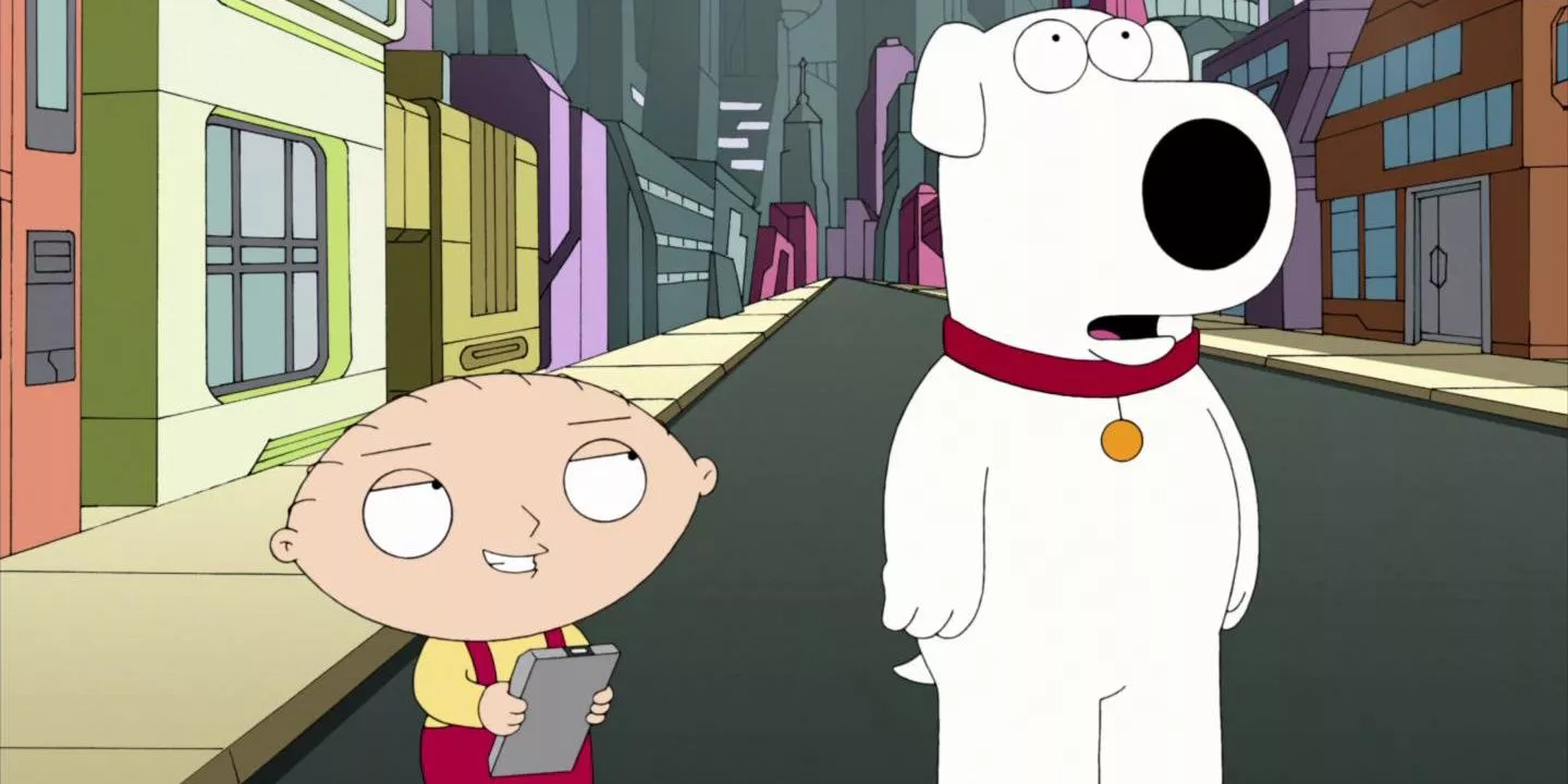 Stewie y Brian Griffin en Road to the Multiverse en Family Guy