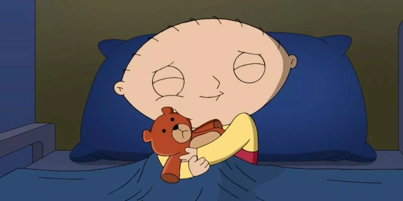 Stewie Griffin abraza a Rupert