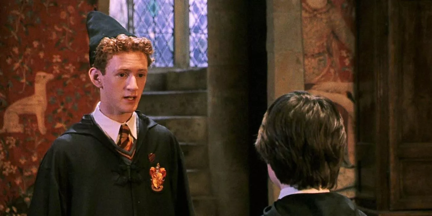 Prefect Percy Weasley and Harry Potter In The Sorcerer's Stone.