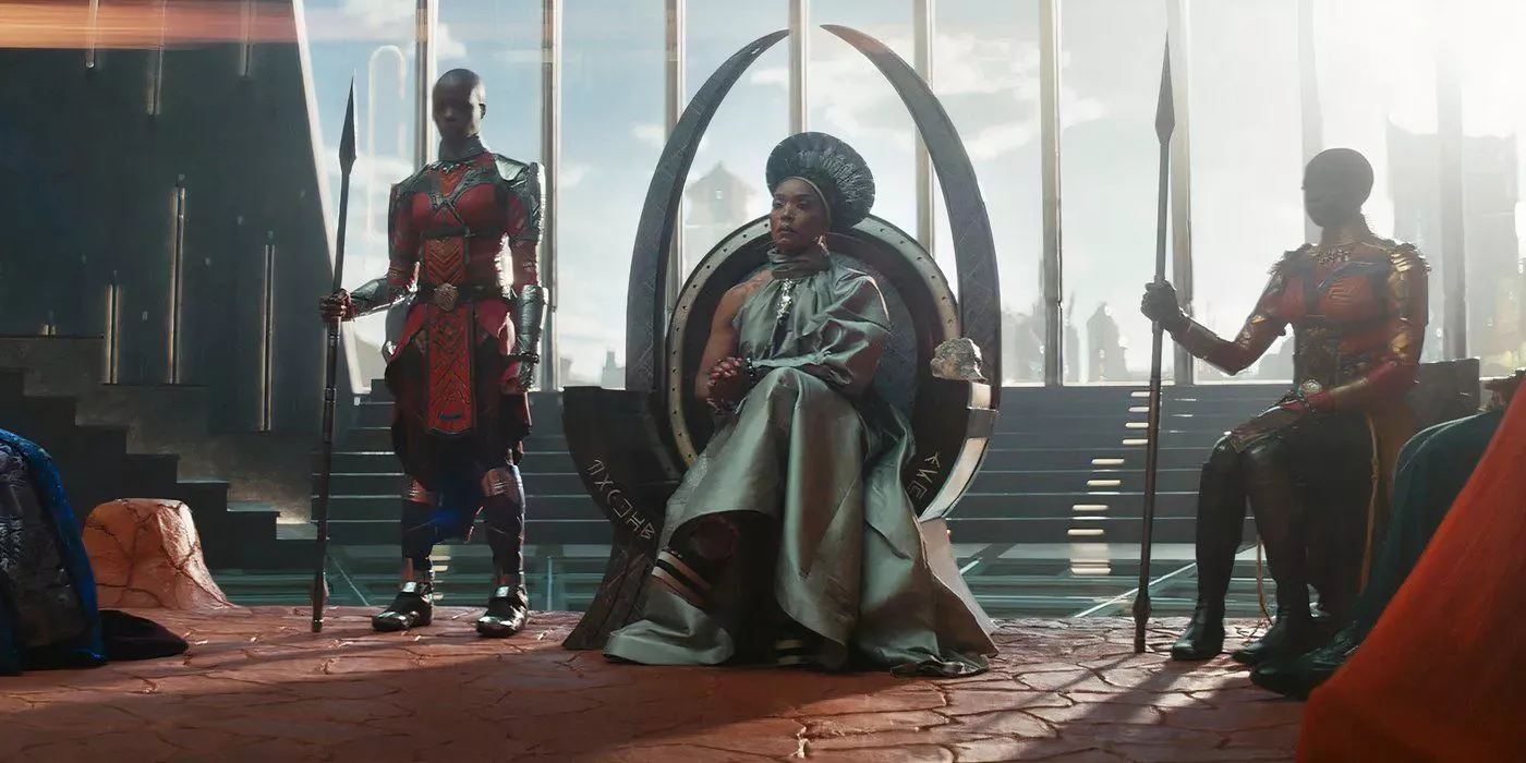 Angela Bassett plays Queen Ramonda in her Academy Award nominated role, she deals with matters of Wakanda as Queen in Black Panther: Wakanda Forever.