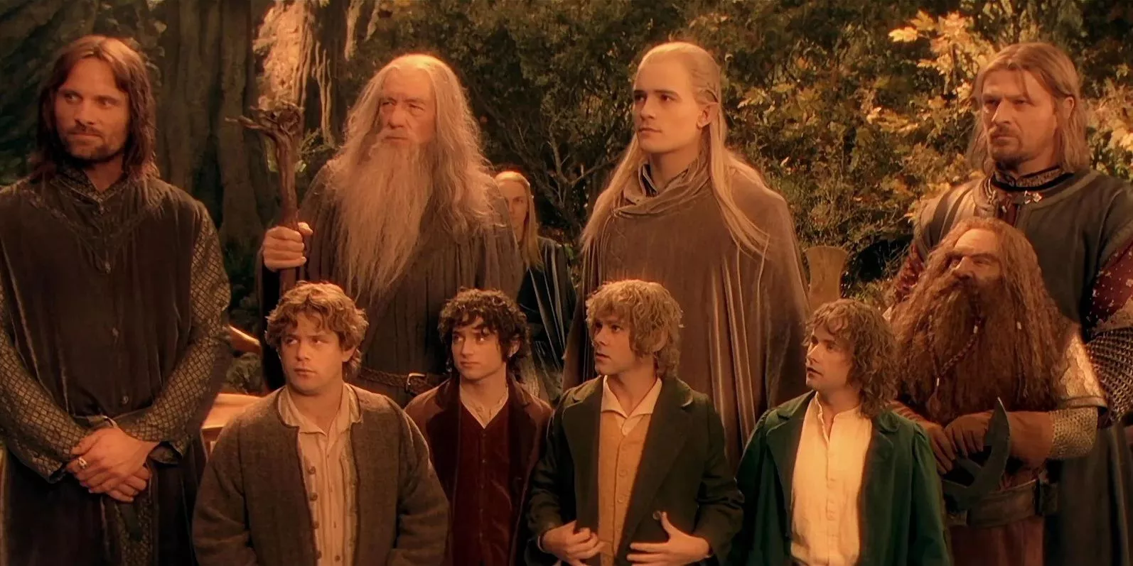 La Comunidad del Anillo reunida en el Consejo de Elrond.