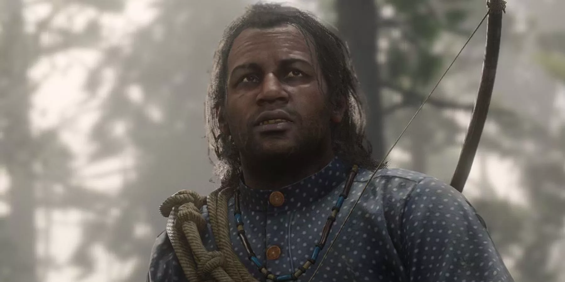 A closeup of Charles from Red Dead Redemption 2