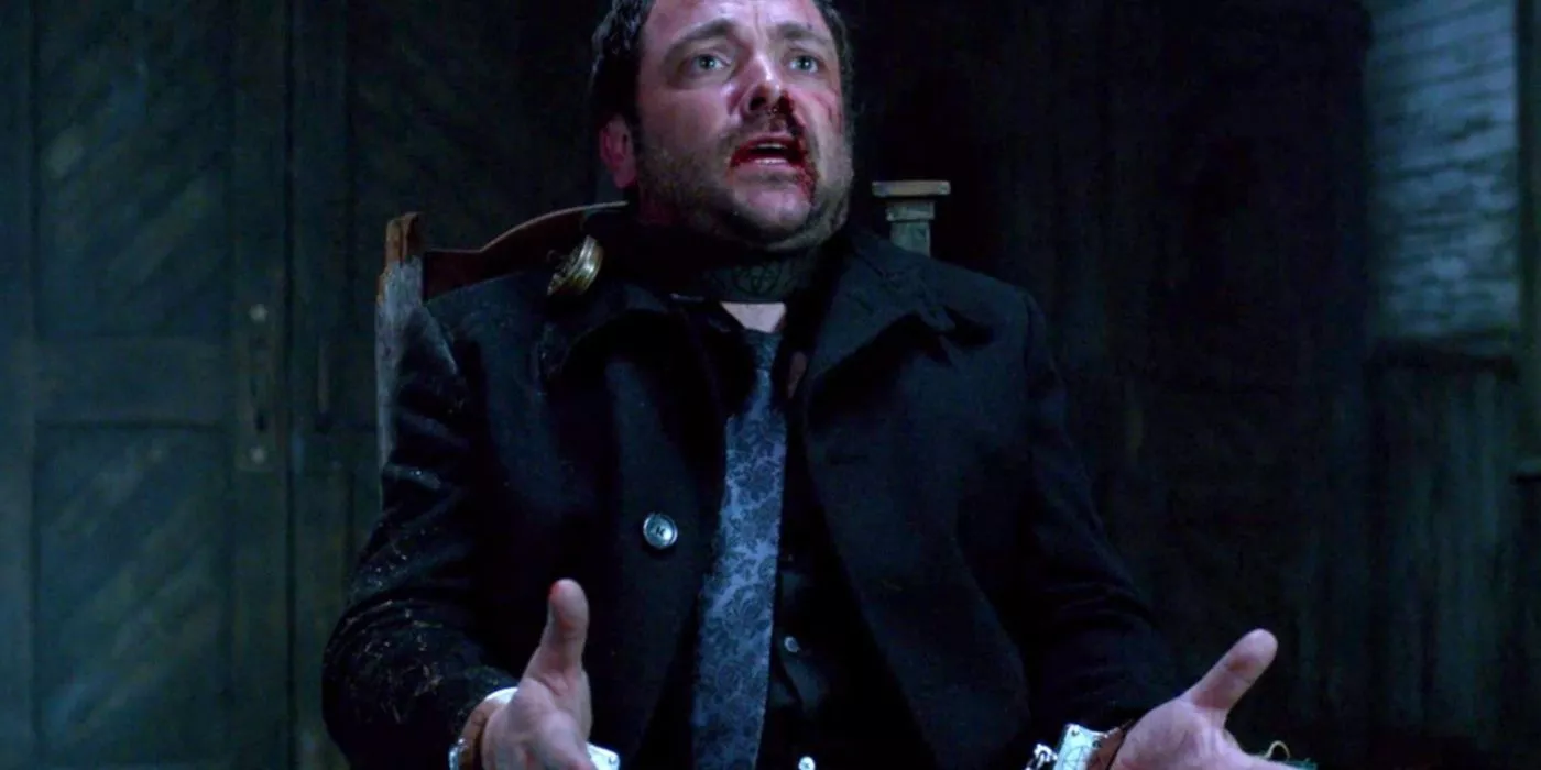 Crowley cautivo en Supernatural