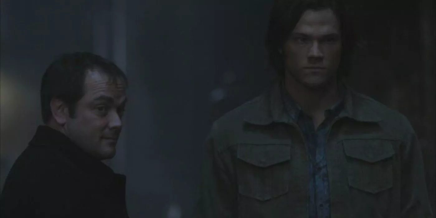 Crowley y Sam en Supernatural