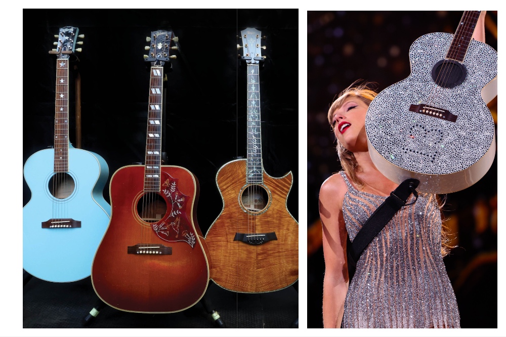 Taylor Swift muestra su colección completa de guitarras de concierto en 'The Eras Tour Book'