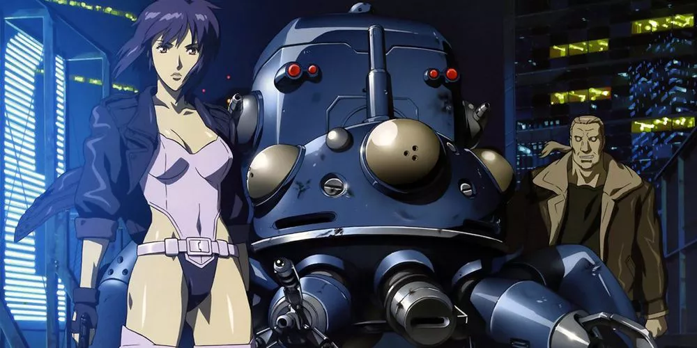 The Major and Batou disembark the helicopter in Ghost in the Shell: Stand Alone Complex