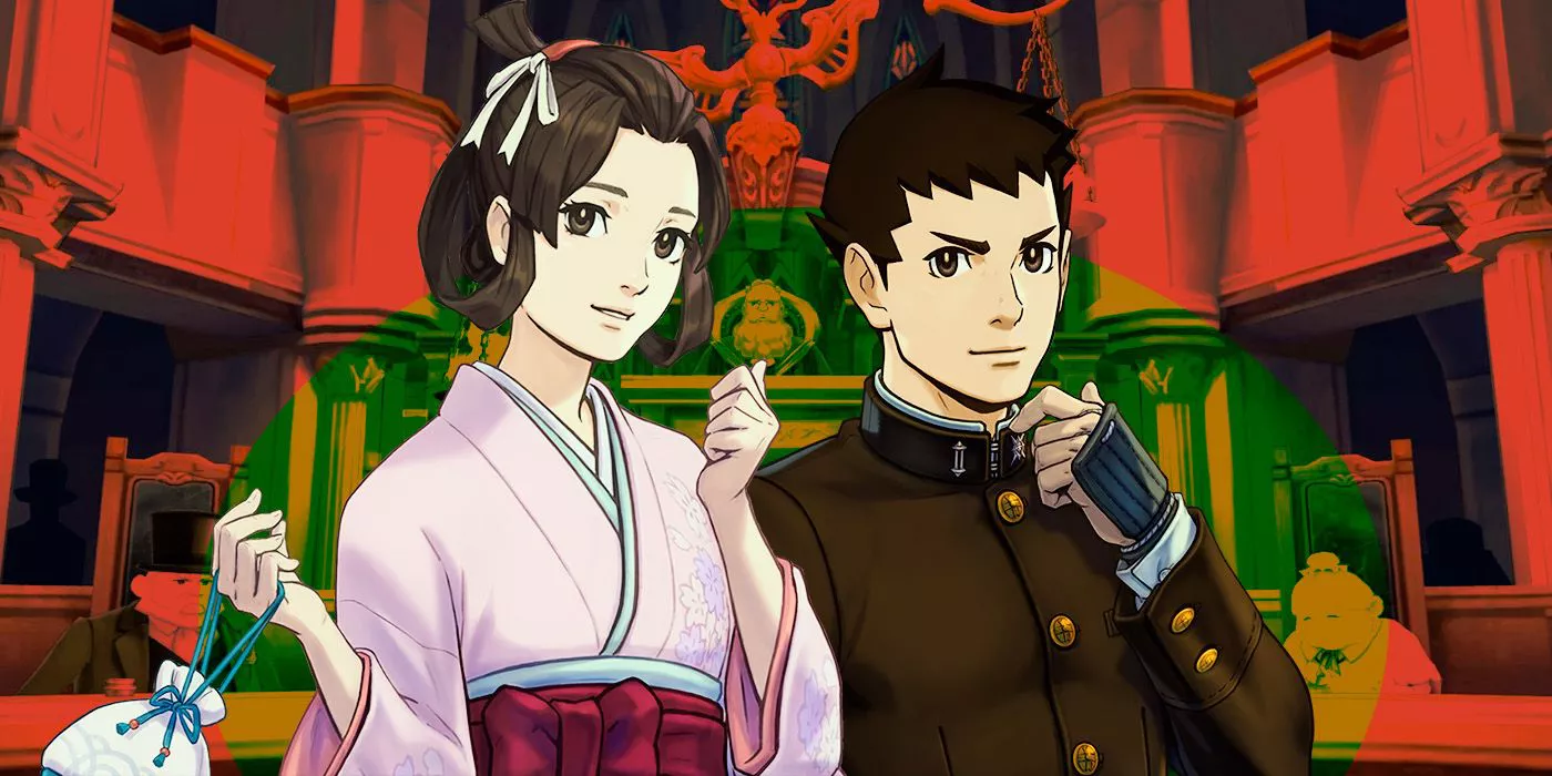 Ryunosuke Naruhodo and Susato Mikotoba from The Great Ace Attorney Chronicles