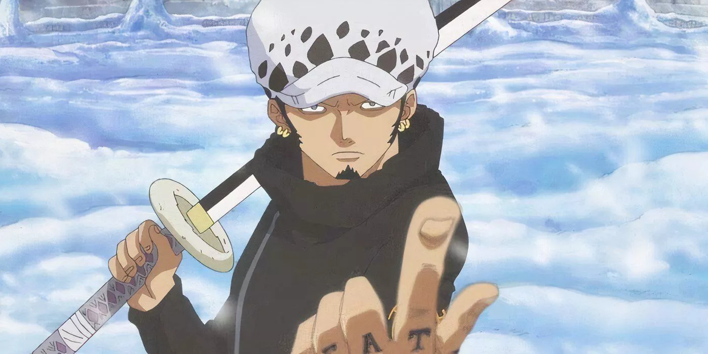 Trafalgar D. Water Law lucha contra Smoker con el poder de su fruta del diablo en Punk Hazard en One Piece.