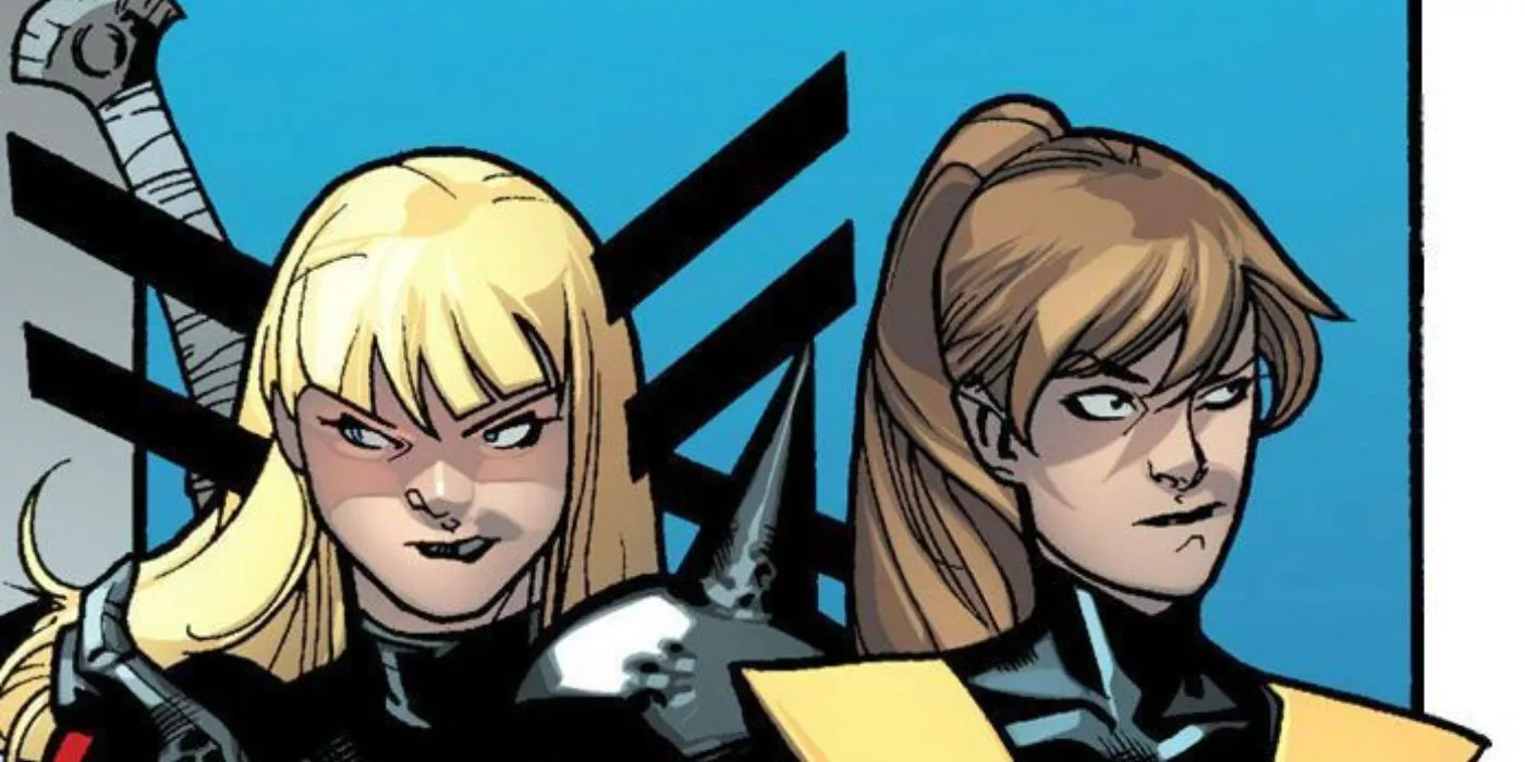 best friends Kitty Kate Pryde and Magik looking shifty - Marvel Comics X-Men