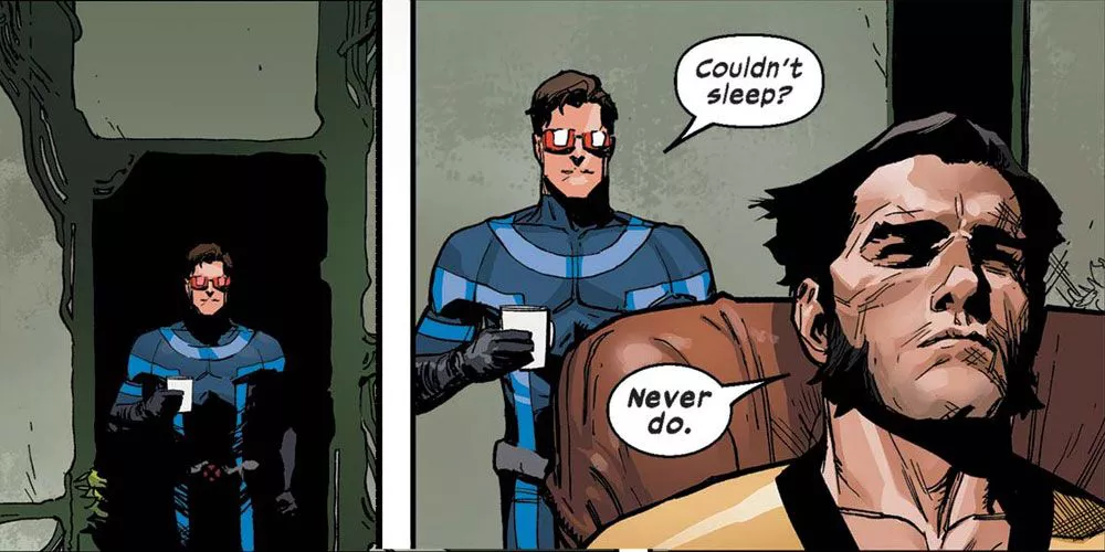 Cyclops asking Wolverine how he slept, implying that they have been romantically linked.