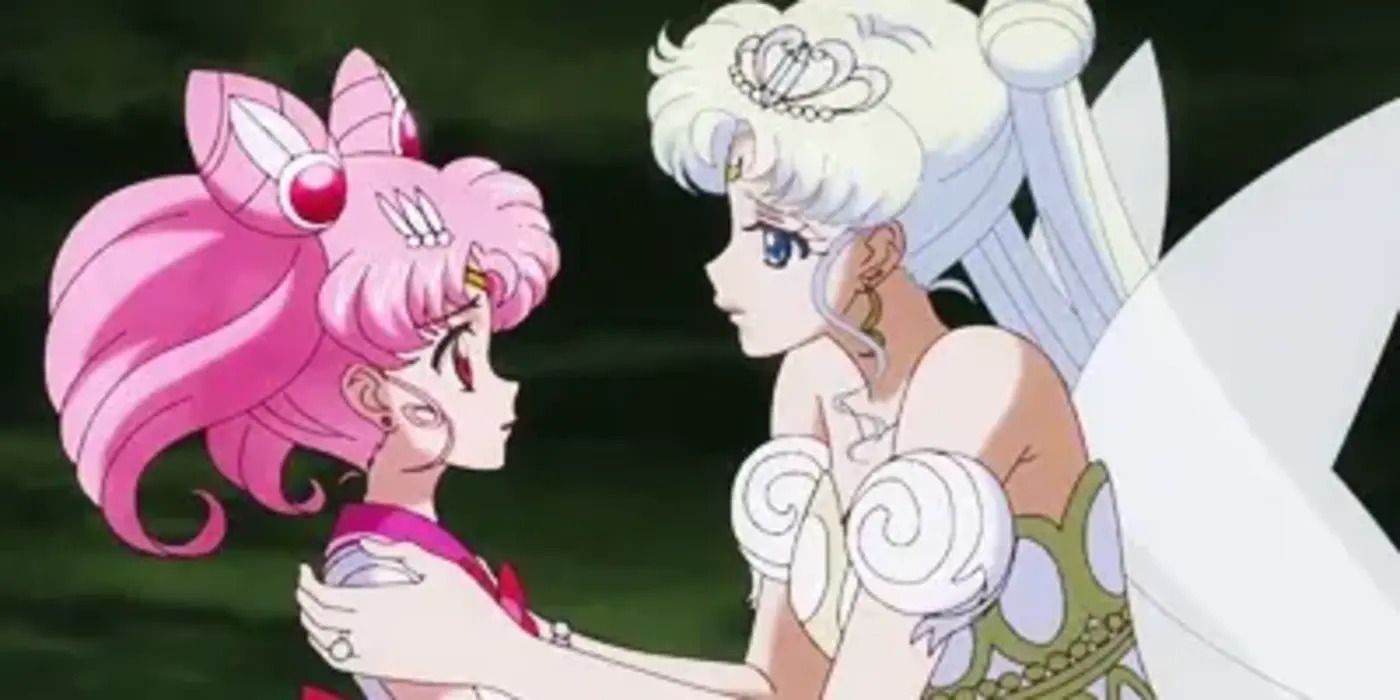 Sailor Mini Moon se reúne con su madre.