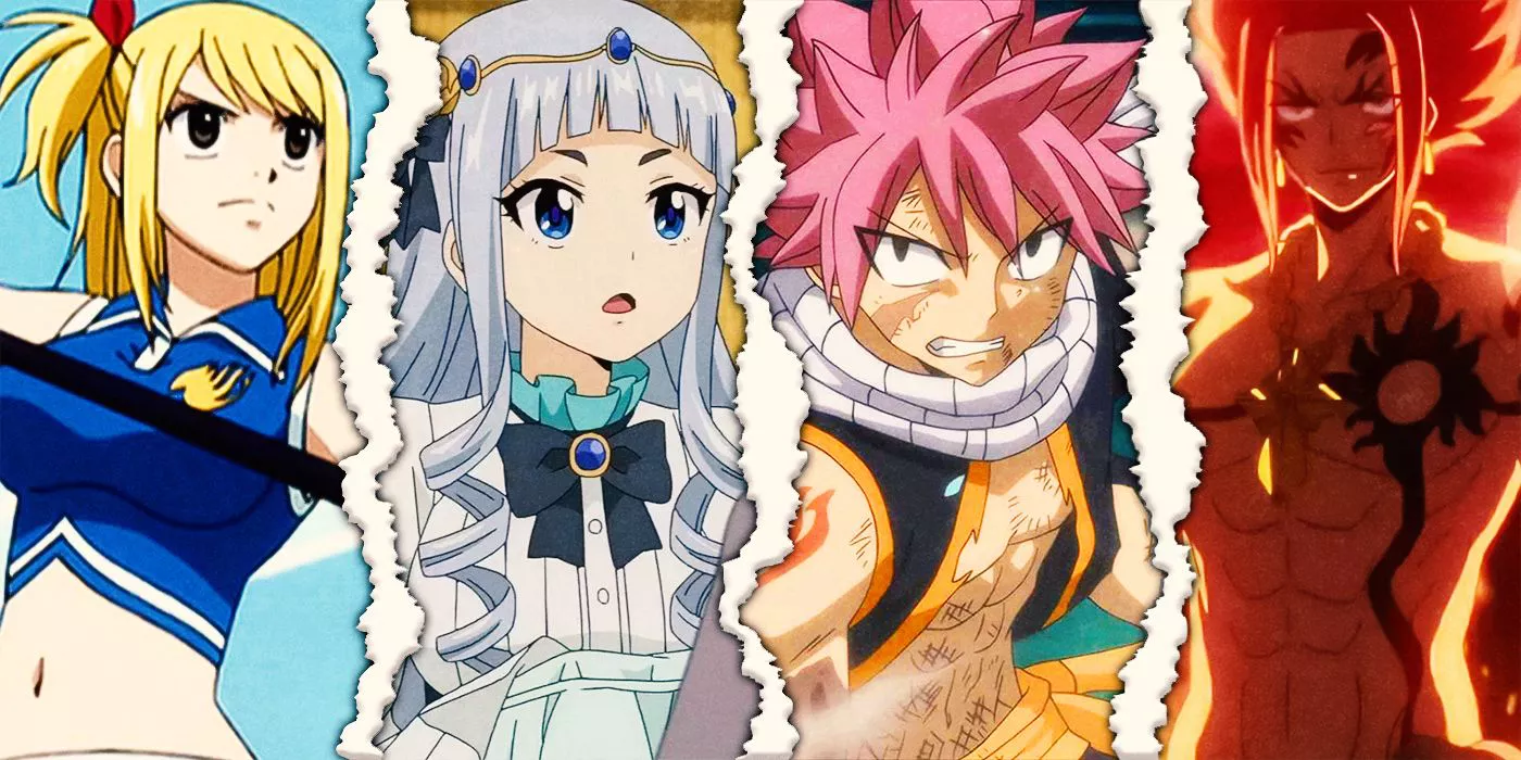 Lucy, White Mage, Natsu and Ignia from Fairy Tail