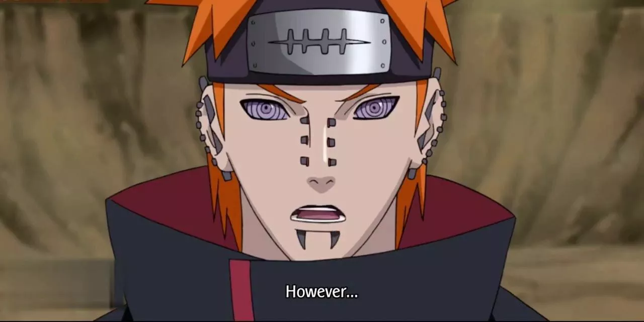 Pain hablando con Naruto en Naruto Shippuden.