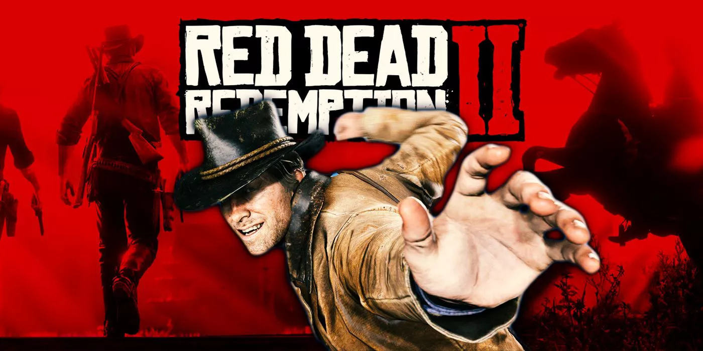 An image of a character from Red Dead Redemption 2 about to throw a punch is superimposed in front of images from the game.