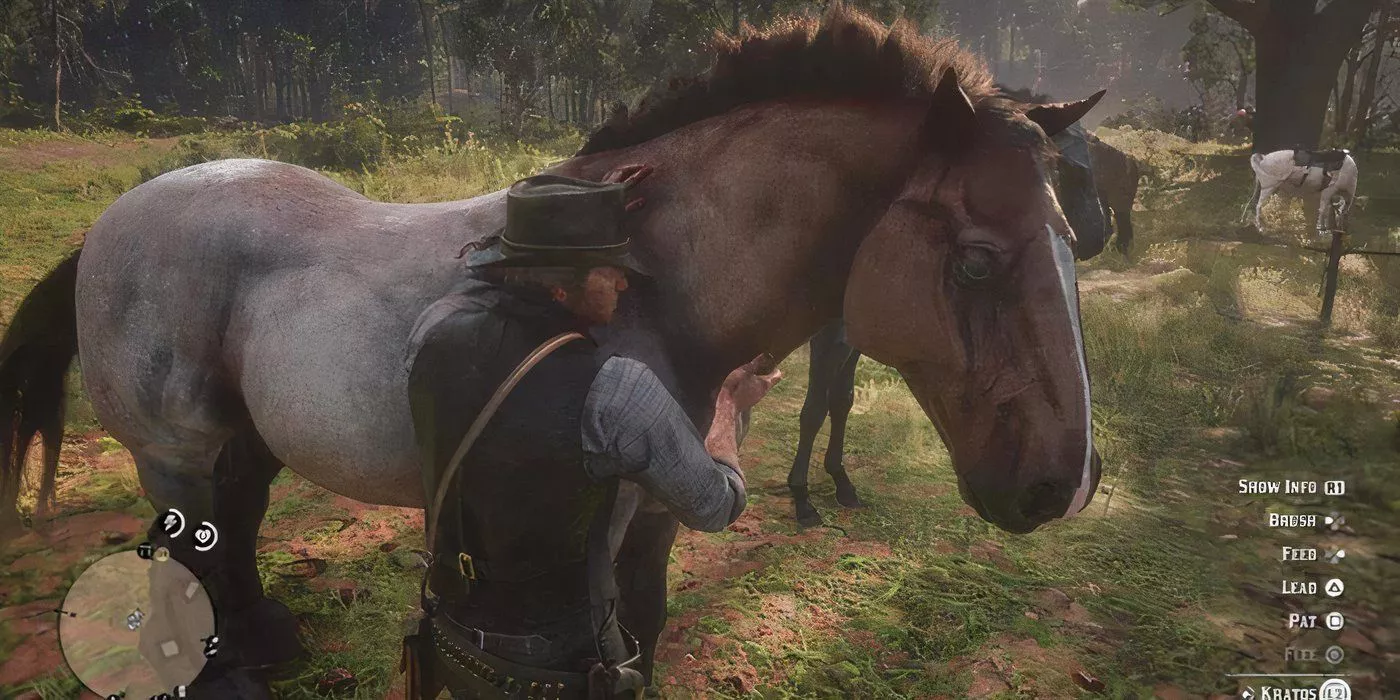 Menu options for caring for horse in Red Dead Redemption 2.