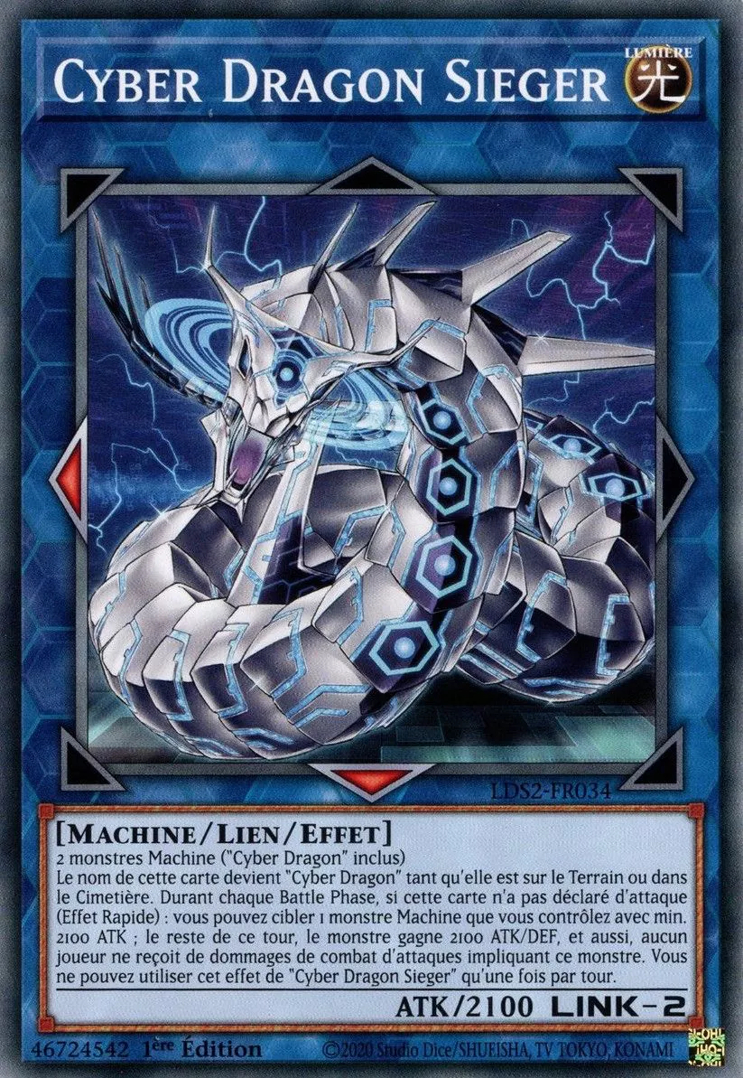 La carta Cyber Dragon Sieger de Yu-Gi-Oh