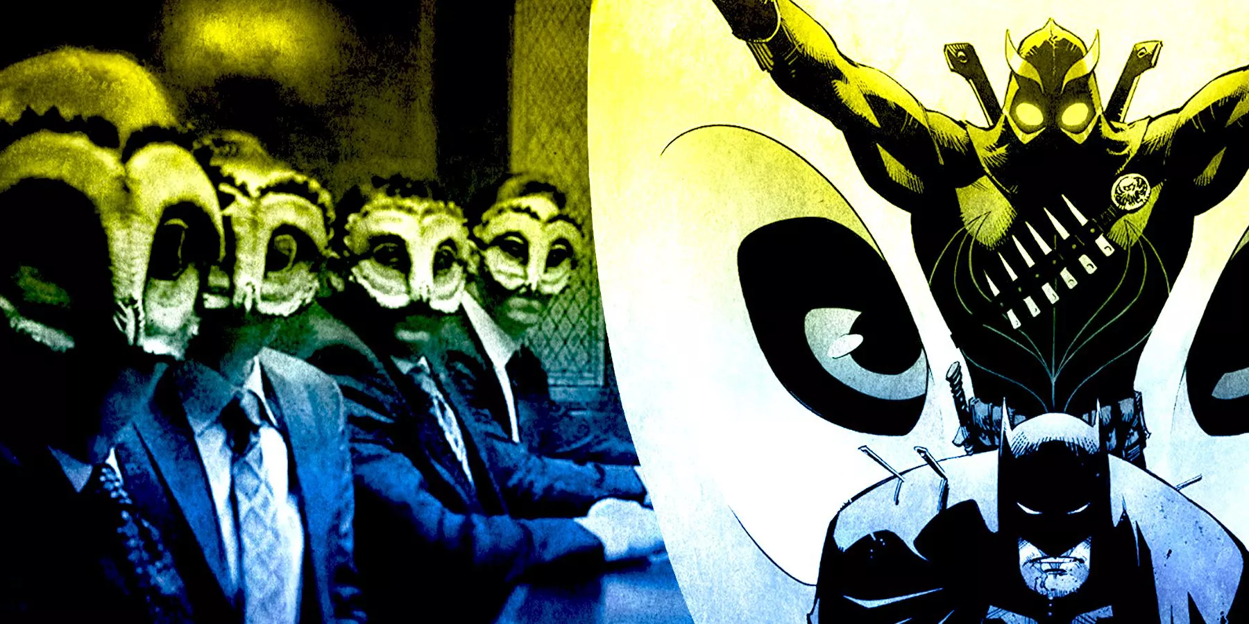 The Court of Owls as shown in yv show Gotham and the Court of Owls and Batman as shown in DC's New 52 comics