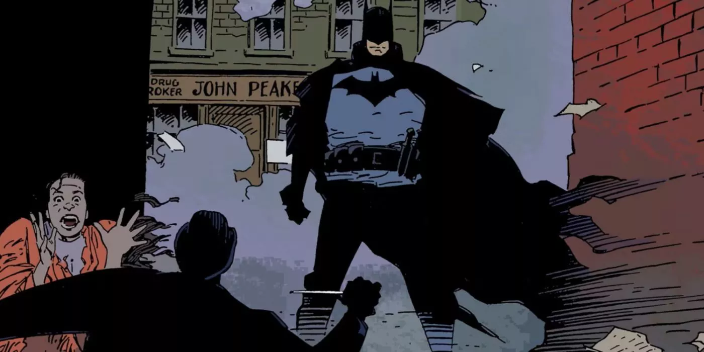 Batman stops Jack the Ripper in Gotham by Gaslight in DC Comics.