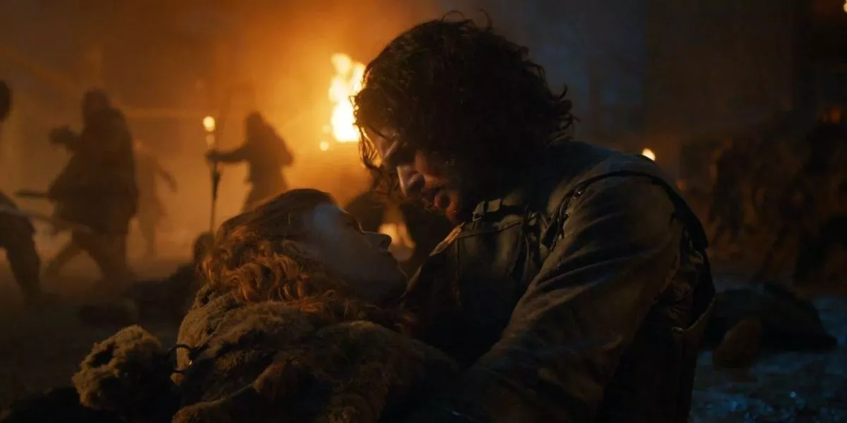 Ygritte muere en los brazos de Jon Snow en Game of Thrones