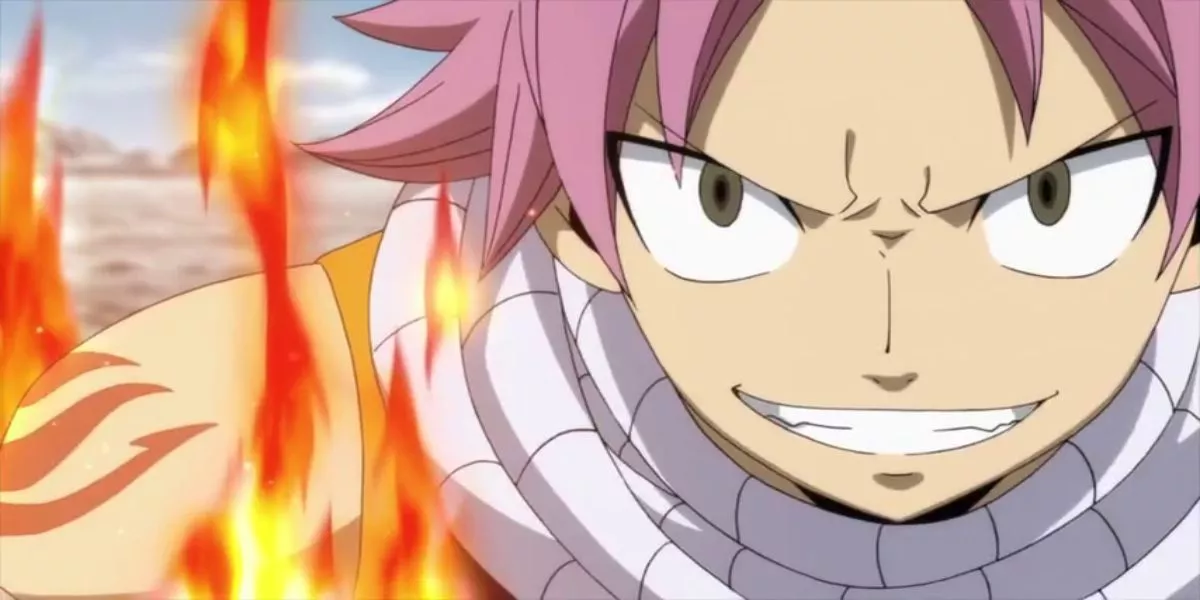 Natsu Dragneel de Fairy Tail está en llamas