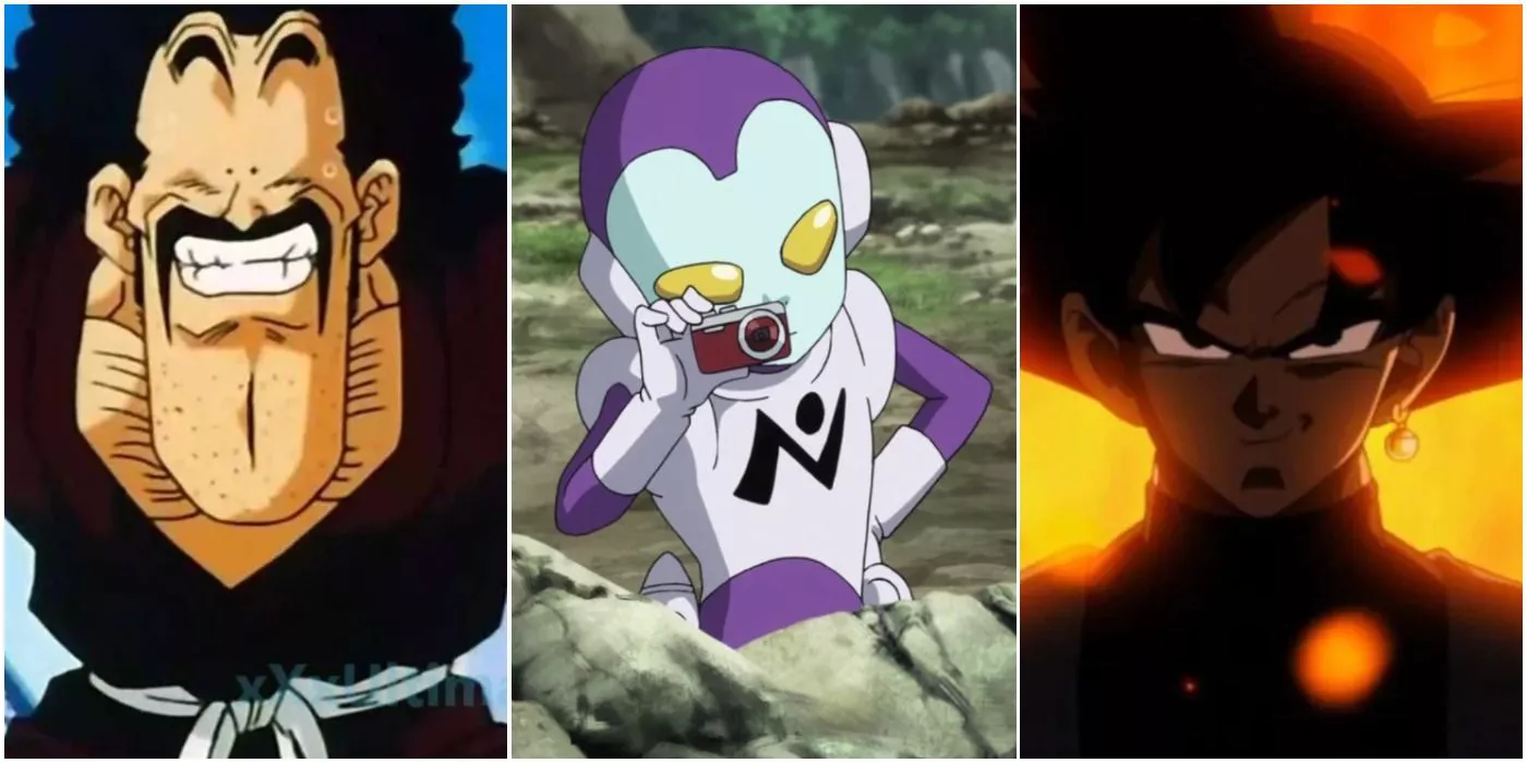 Dragon Ball Characters Love To Hate Hercule Jaco Goku Black Trio Header