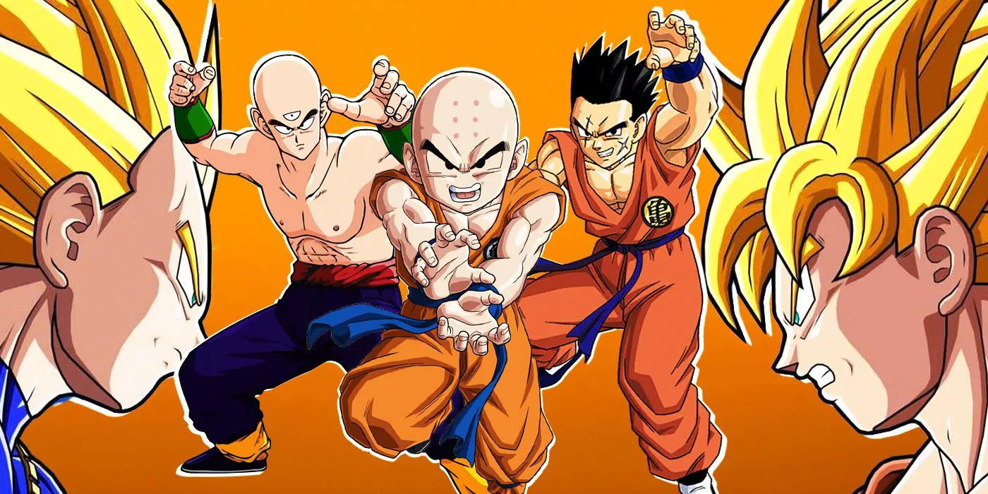 Vegeta, Tien, Krillin, Yamcha, and Goku