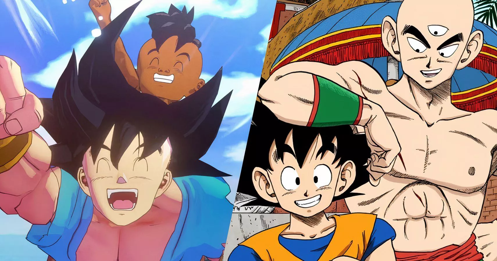 Goku y Uub, y Goku y Tien