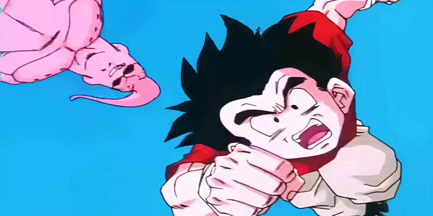 Super Buu se prepara para convertir a Krillin en chocolate en Dragon Ball Z.