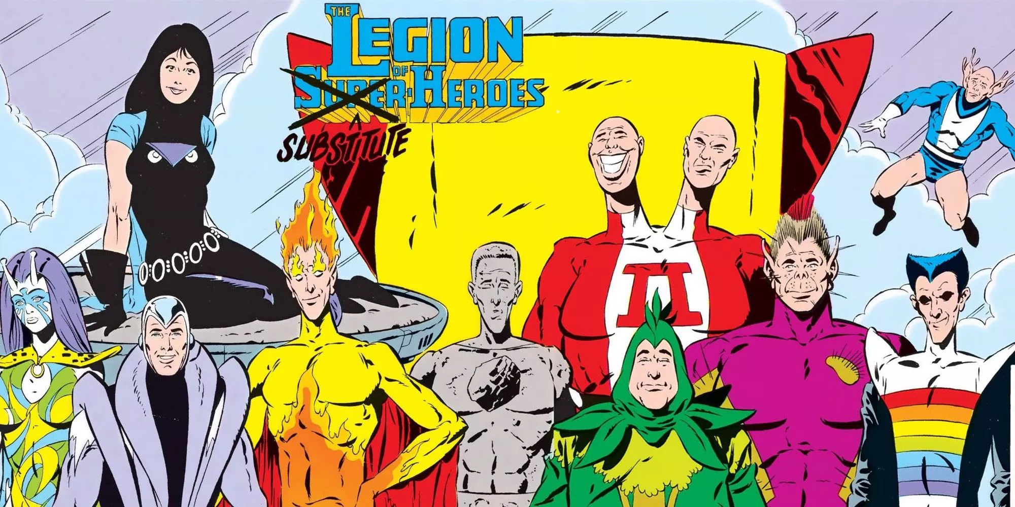 An image of comic art depicting The Legion of Substitute Superheroes