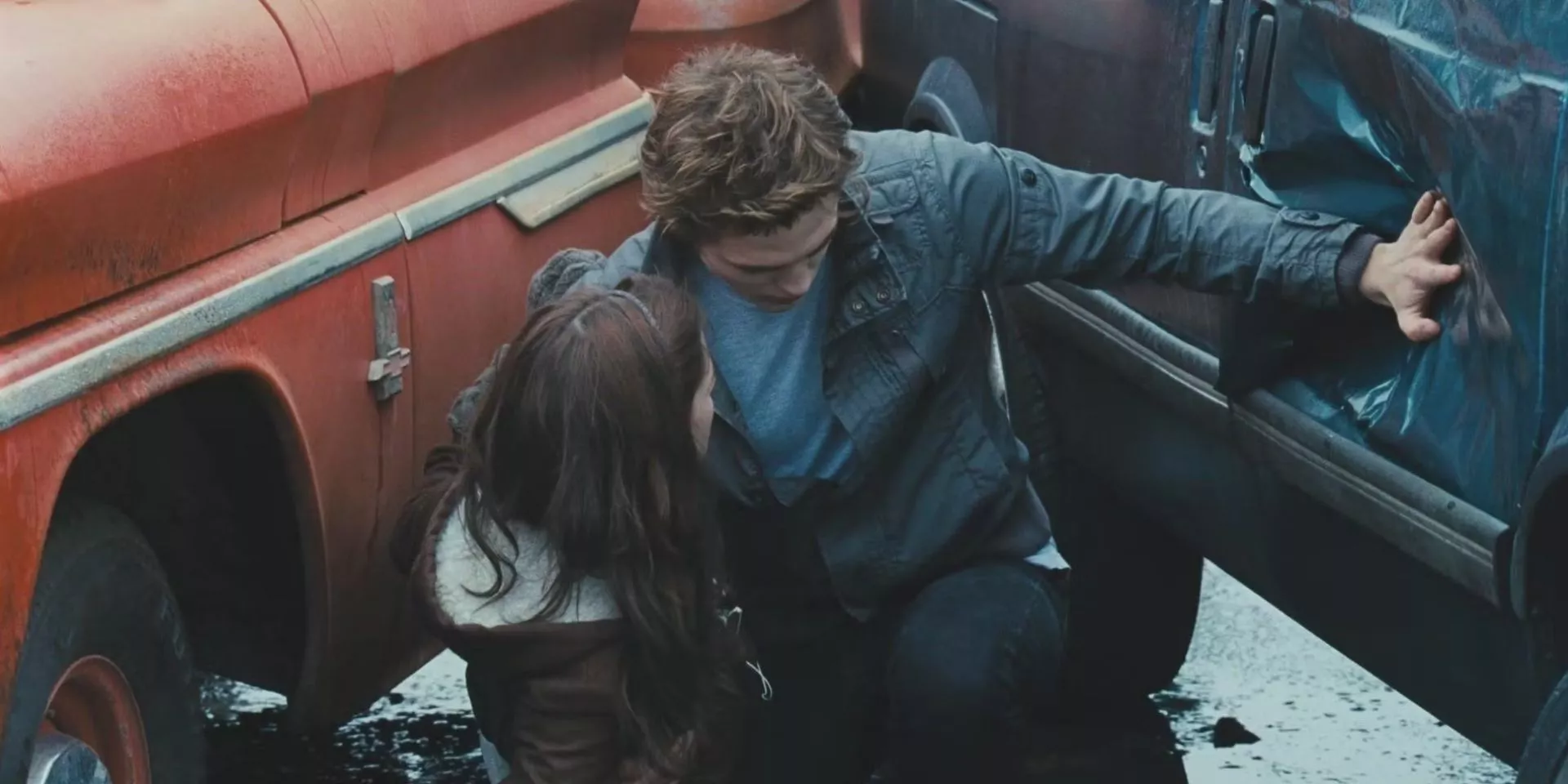 Edward stops a car from crushing Bella in Twilight.