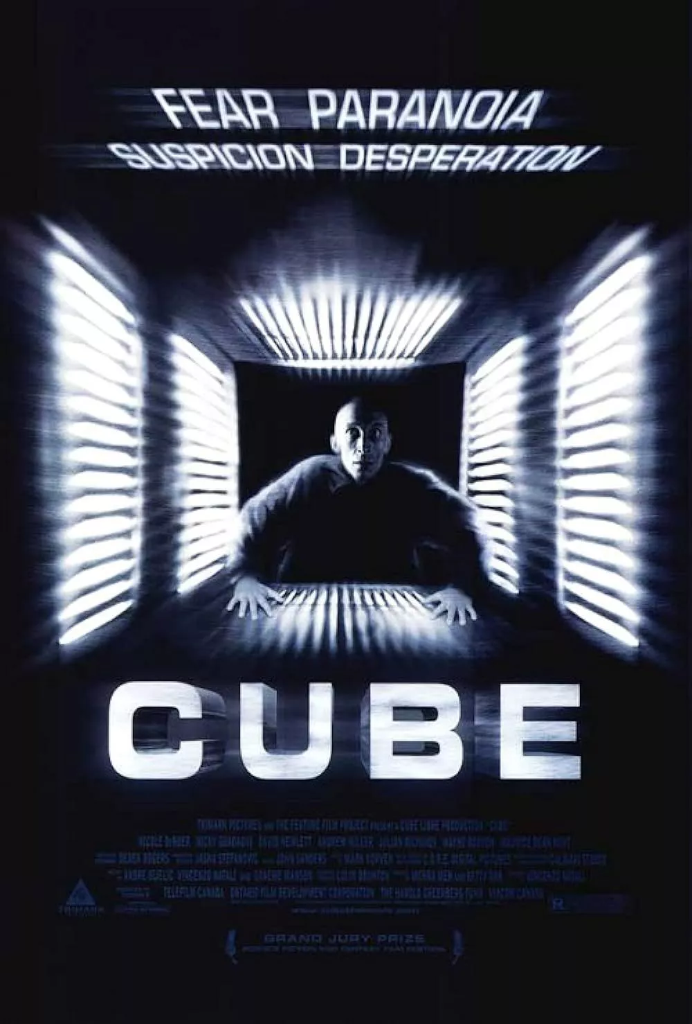 A man trying to escape on Cube 1997's poster