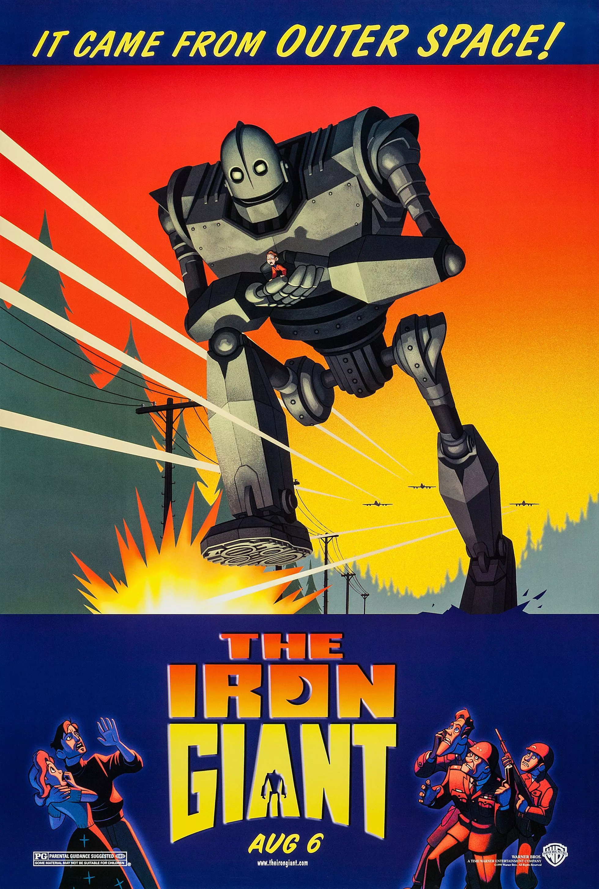 The Iron Giant Film Poster shows the Iron Giant.