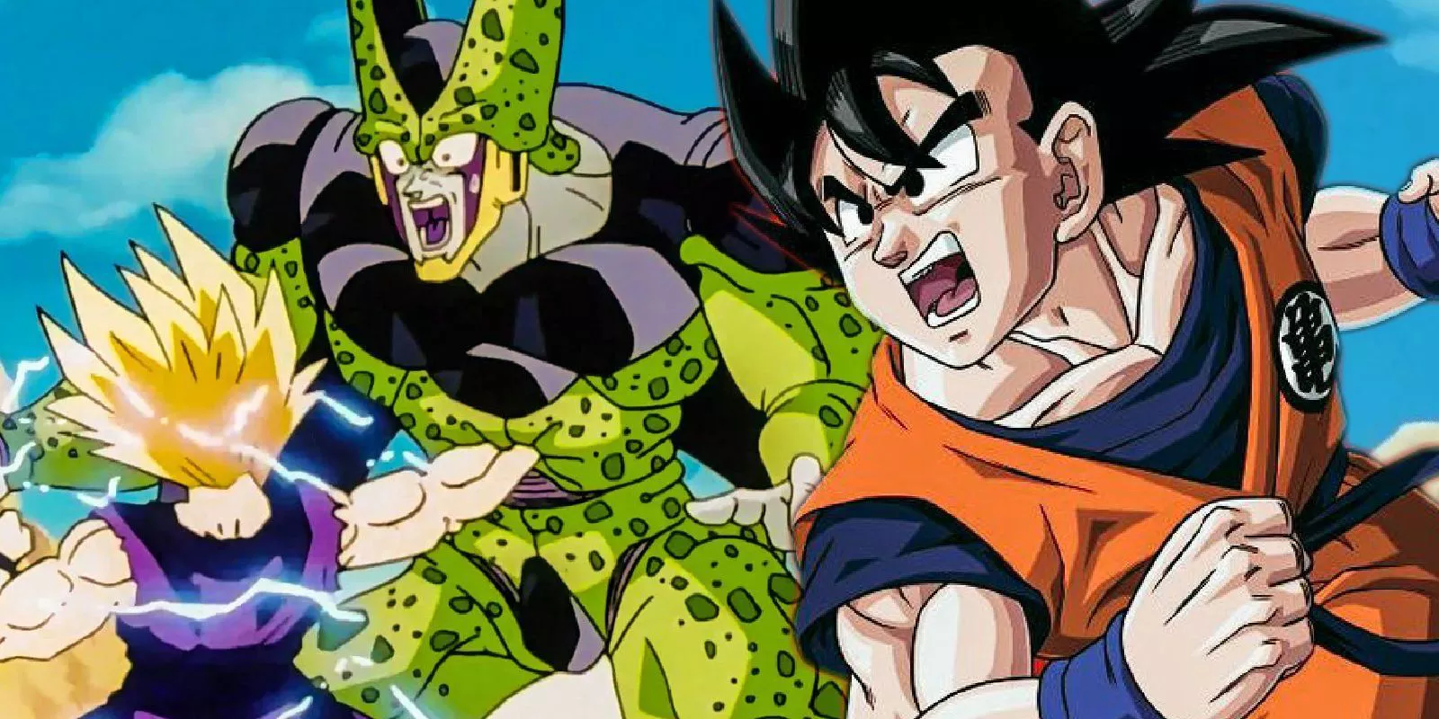 Gohan perfecto y Cell y Goku DBZ