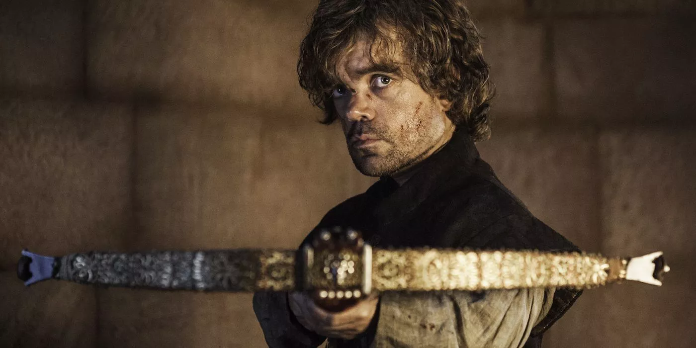 Tyrion Lannister aiming a crossbow in HBO's Game of Thrones