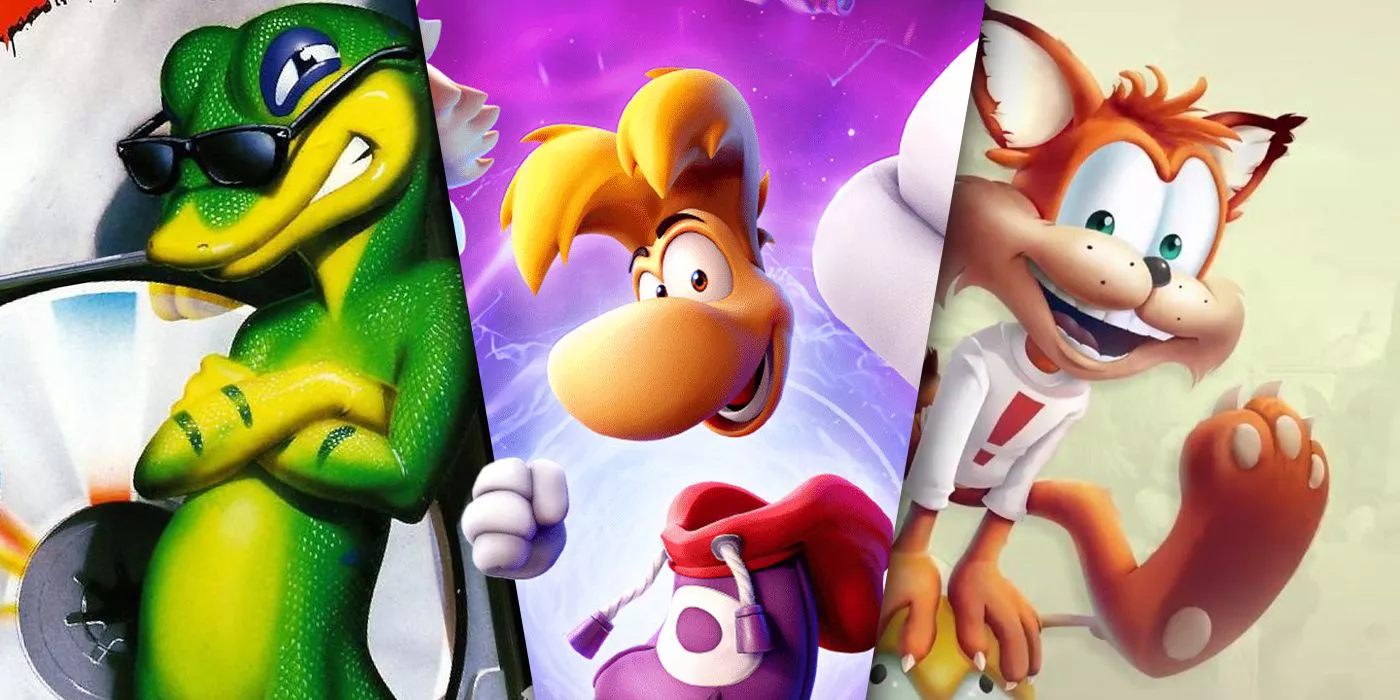 Rayman from Rayman, Gex from Gex, Bubsy from Bubsy