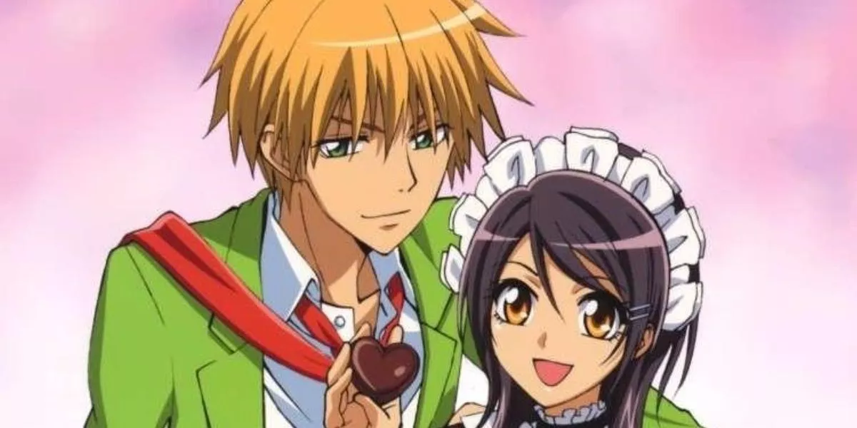 Misaki holds Takumi's heart-shaped locket in Maid Sama!