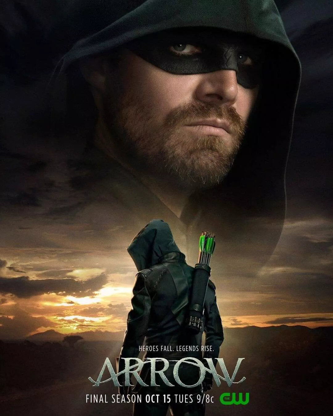 Stephen Amell como Oliver Queen en el cartel de la Temporada Final de Arrow