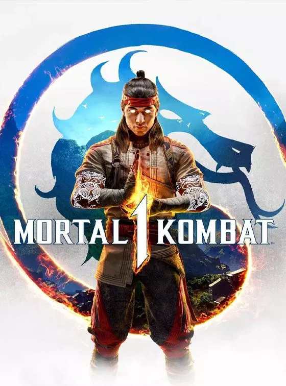 La portada de Mortal Kombat 1 muestra a Liu Kang con el logo de Mortal Kombat detrás de él.