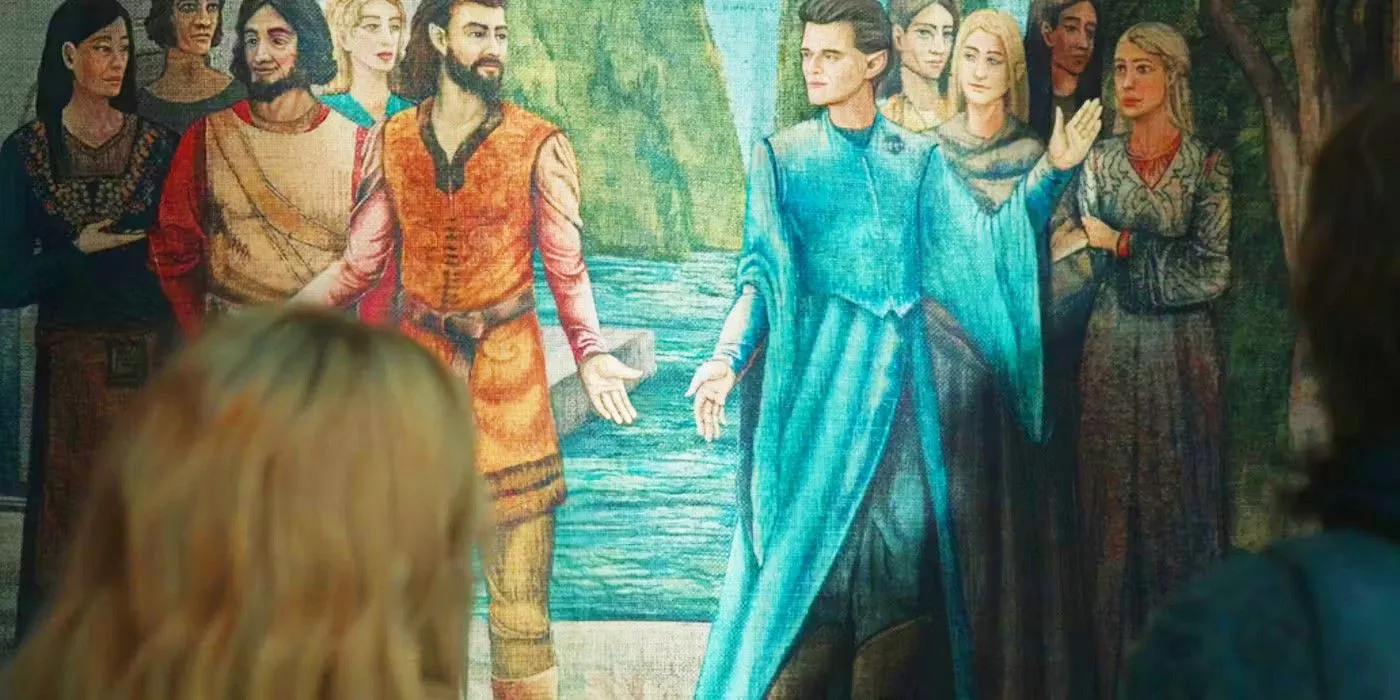 Representación de Eärendil y Elros en una pintura