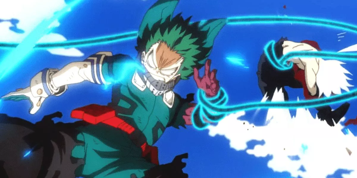 Deku is using all of his power to defeat Shigaraki in My Hero Academia.