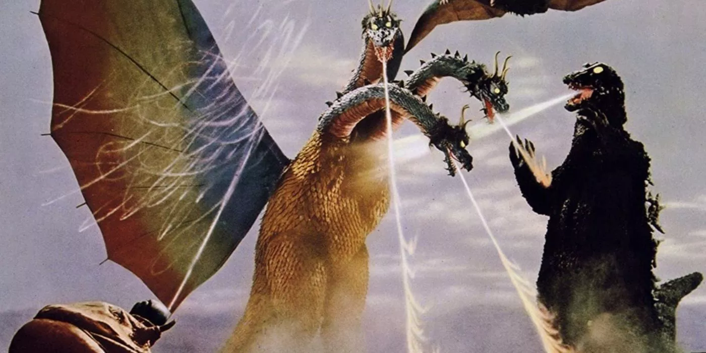 Godzilla and Mothra vs. Ghidorah in Ghidorah, the Three-Headed Monster