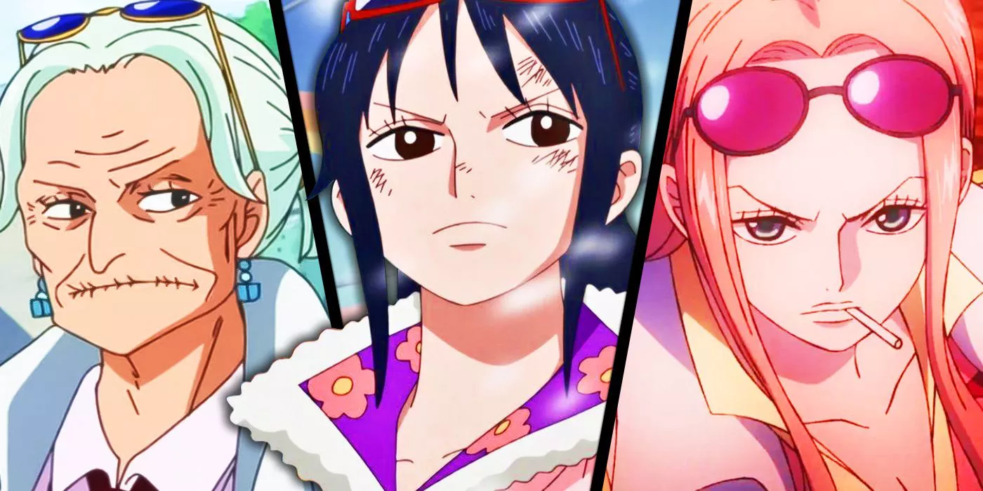 Tsuru, Tashigi y Hina de One Piece