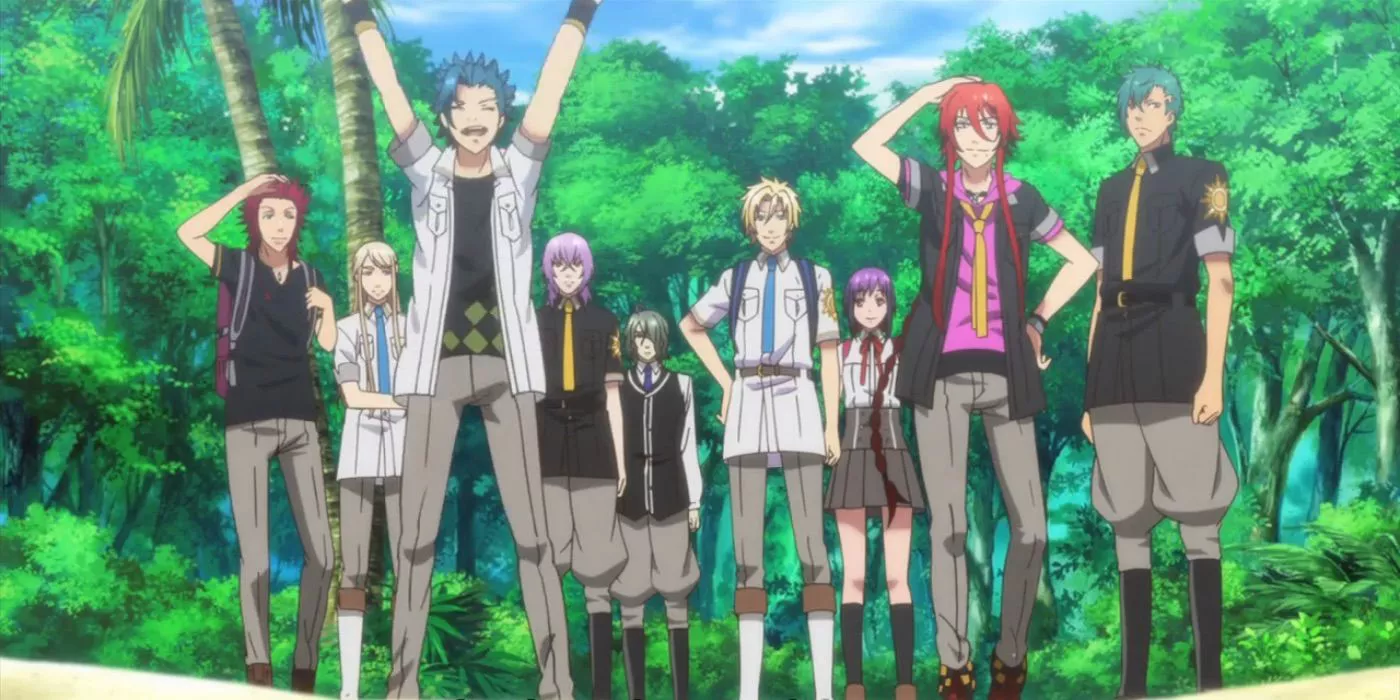 Yui and the eight gods are at the beach in Kamigami no Asobi